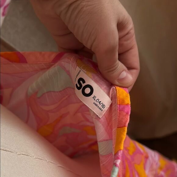 Floral Pink Spaghetti Strap SunDress - Picture 2 of 3